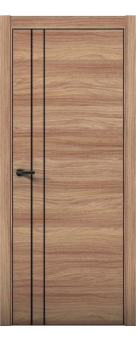 Дверь Aurum Doors Pu 4 Al (кромка анодированная) (Дуб натуральный)