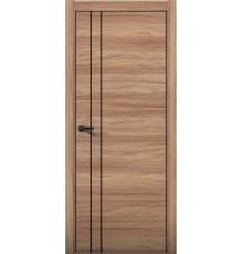 Дверь Aurum Doors Pu 4 Al (кромка анодированная) (Дуб натуральный)