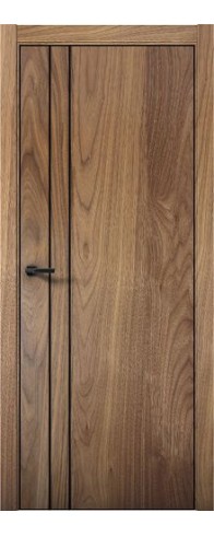 Дверь Aurum Doors Pu 4 Al (кромка анодированная) (Орех пекан)