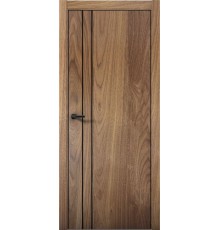 Дверь Aurum Doors Pu 4 Al (кромка анодированная) (Орех пекан)