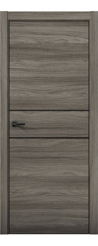 Дверь Aurum Doors Pu 3 Al (кромка анодированная) (Дуб миндаль)