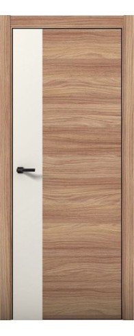 Дверь Aurum Doors Pu 6 Al вставка Аляска (кромка анодированная) (Дуб натуральный)