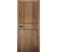 Дверь Aurum Doors Pu 3 Al (кромка анодированная) (Орех пекан)