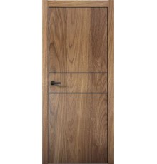 Дверь Aurum Doors Pu 3 Al (кромка анодированная) (Орех пекан)